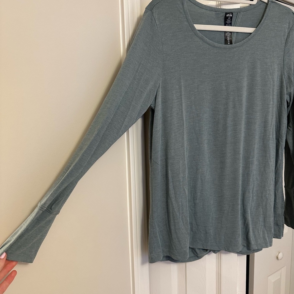 RBX Green Long Sleeve Exercise Shirt - Picture 6 of 10